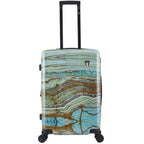 TUCCI Italy Earth Art Emerald Marble 3 PC Set (20", 24", 28") Luggage Suitcase