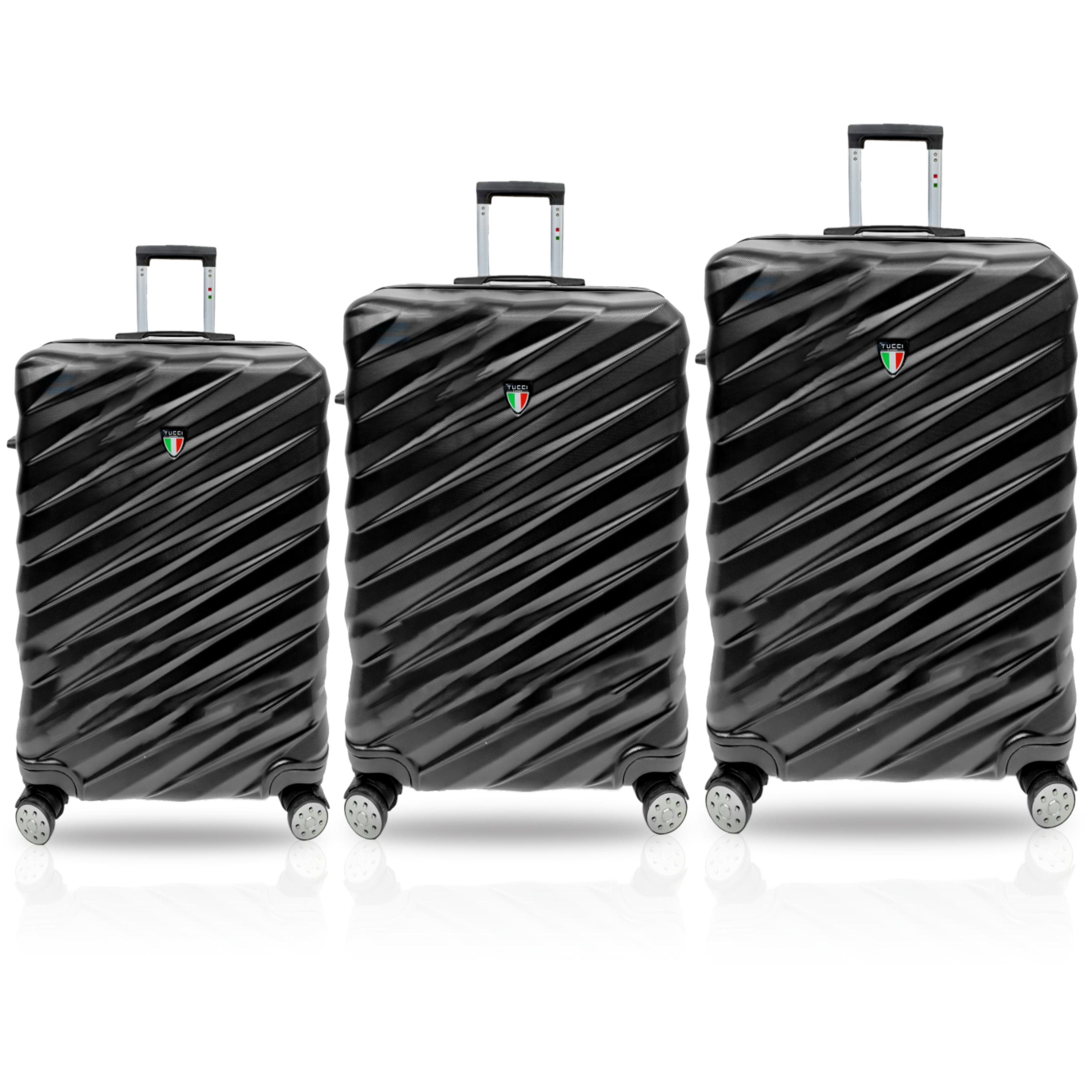 TUCCI Italy STORTO 3PC Hardside Luggage Set (20", 24", 28")