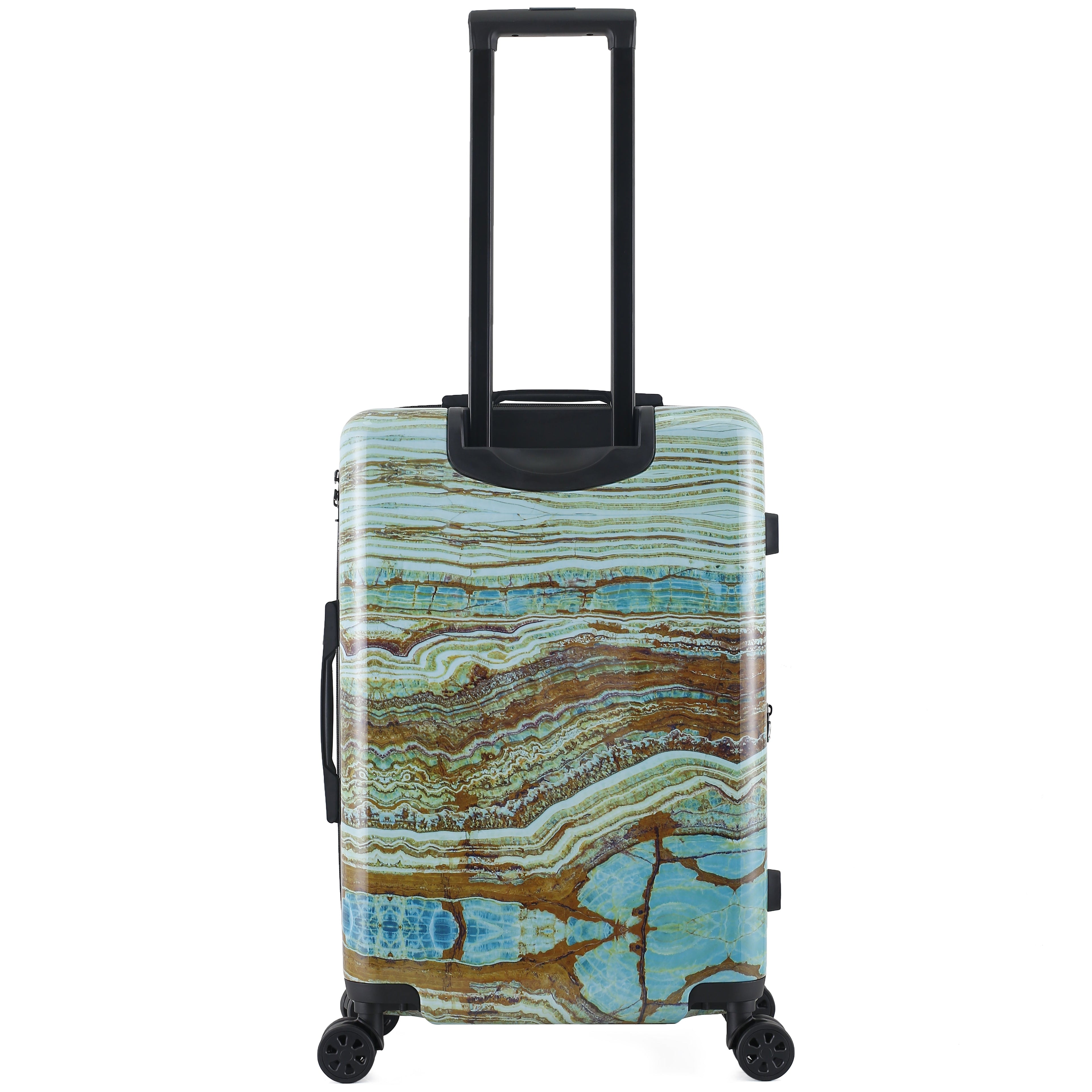 TUCCI Italy Earth Art Emerald Marble 3 PC Set (20", 24", 28") Luggage Suitcase