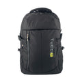 TUCCI Italy HitchHiker 19.7" Backpack – Black, Multi‑Compartment Organizer, Laptop Pocket, Breathable Back, Water Bottle Pockets