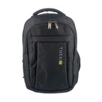 TUCCI Italy TurboPack Backpack – Black, 18", Travel & Work Bag with Laptop Compartment, Air‑Flow Back, Water Bottle Pockets, Multi‑Organizer