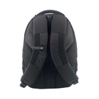 TUCCI Italy Cyclist 18.11" Backpack – Black, Laptop Compartment, Air‑Hole Front Pocket, Headphone Port, Mesh Bottle Pockets
