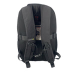 TUCCI Italy Biker 18.9" Backpack – Black, Multi‑Compartment Design, Front Zipper Pocket, Laptop Compartment, Air‑Flow Back Padding