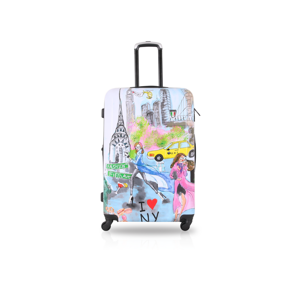 TUCCI Italy NEW YORK LOVE 20" Travel Luggage Suitcase
