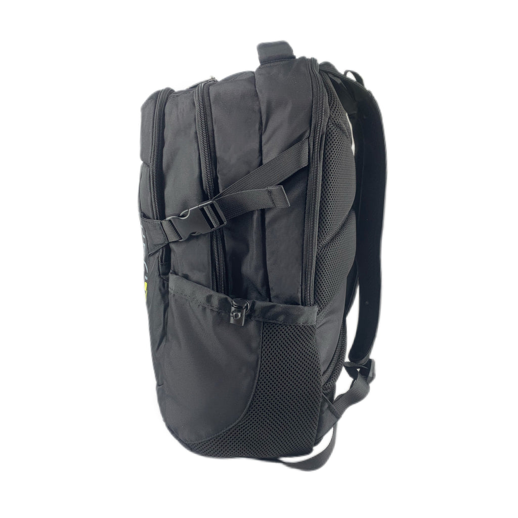 TUCCI Italy HitchHiker 19.7" Backpack – Black, Multi‑Compartment Organizer, Laptop Pocket, Breathable Back, Water Bottle Pockets