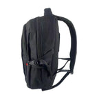 TUCCI Italy Scout 18.11" Backpack – Black, Multi‑Pocket Organizer, Laptop Compartment, Air‑Flow Back Padding, Bottle Mesh Pockets
