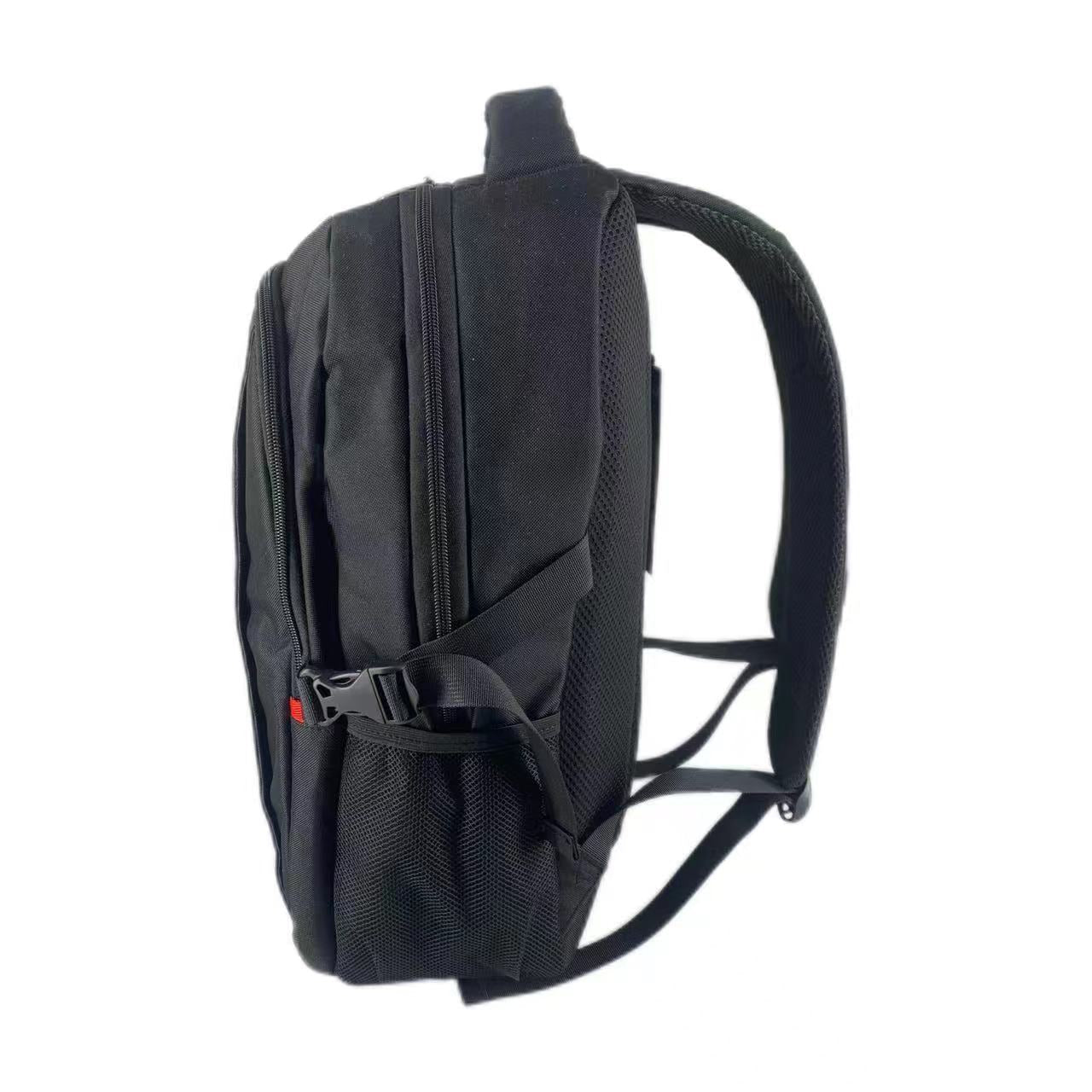 TUCCI Italy Scout 18.11" Backpack – Black, Multi‑Pocket Organizer, Laptop Compartment, Air‑Flow Back Padding, Bottle Mesh Pockets