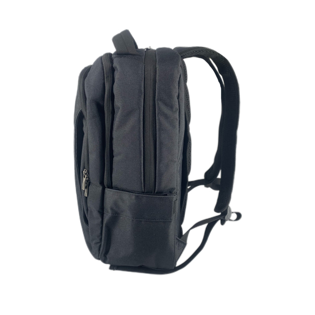 TUCCI Italy Adventurer 17" Backpack – Black, Lightweight Travel Pack with Laptop Compartment, Water Bottle Pockets, Padded Straps
