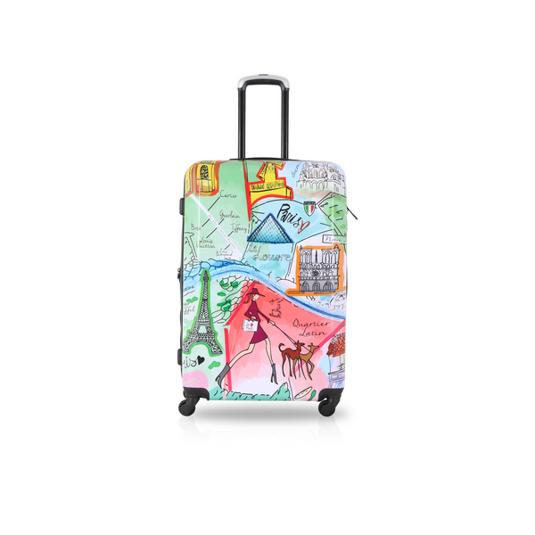 TUCCI Italy J'aime Paris 20" Carry On Luggage Travel Suitcase