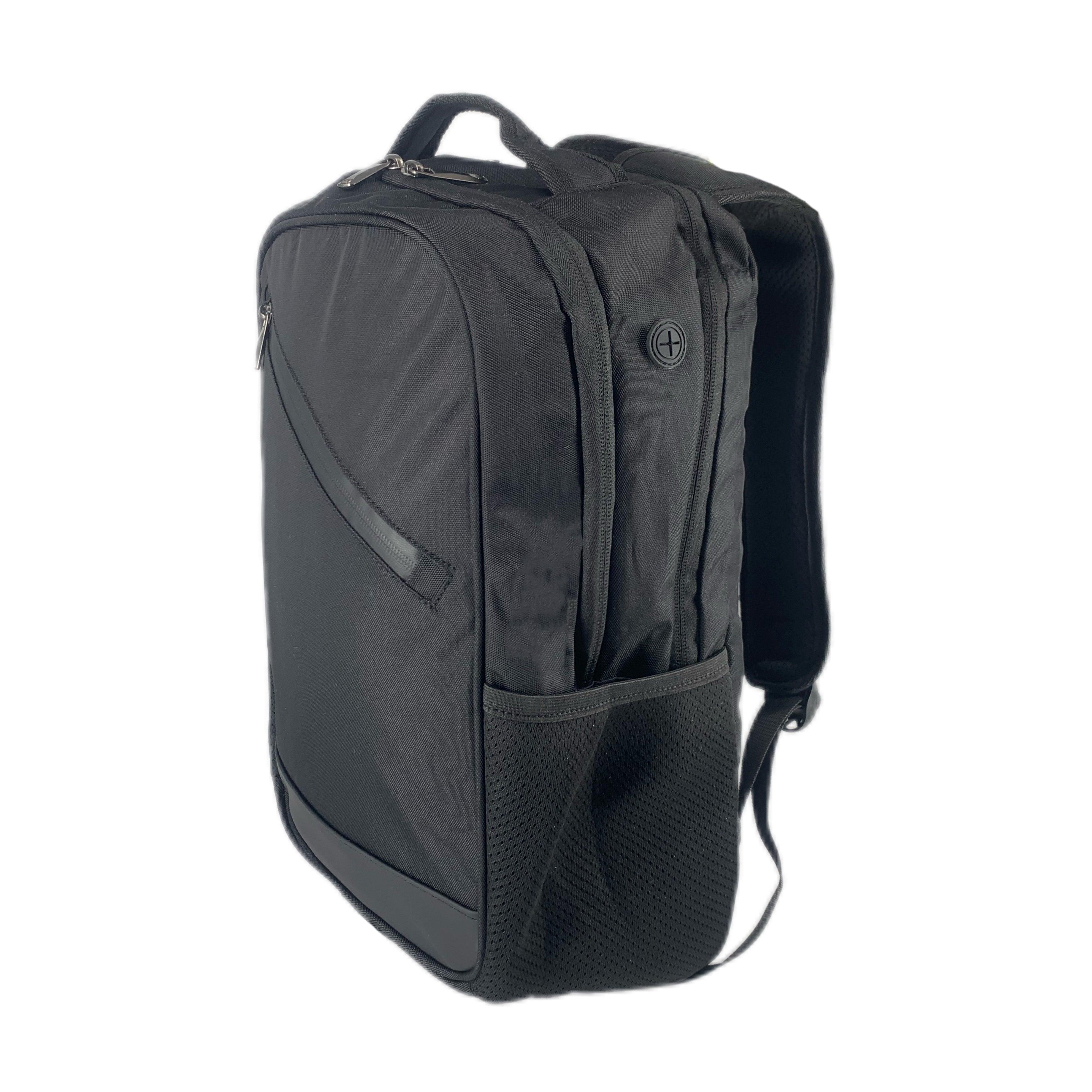 TUCCI Italy CityRider 17.7" Backpack, Multi-Compartment, Laptop & Bottle Pockets, Black