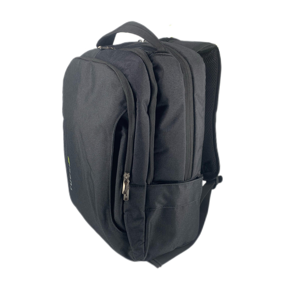 TUCCI Italy Adventurer 17" Backpack – Black, Lightweight Travel Pack with Laptop Compartment, Water Bottle Pockets, Padded Straps