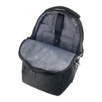 TUCCI Italy SportRider 18.1" Backpack – Black, Laptop Compartment, Hidden Back Pocket, Luggage Strap, Multi‑Organizer Design