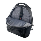 TUCCI Italy TrailTracker 18.5" Backpack – Black, Multi‑Pocket Organizer, Laptop Compartment, Padded Back, Side Bottle Pockets