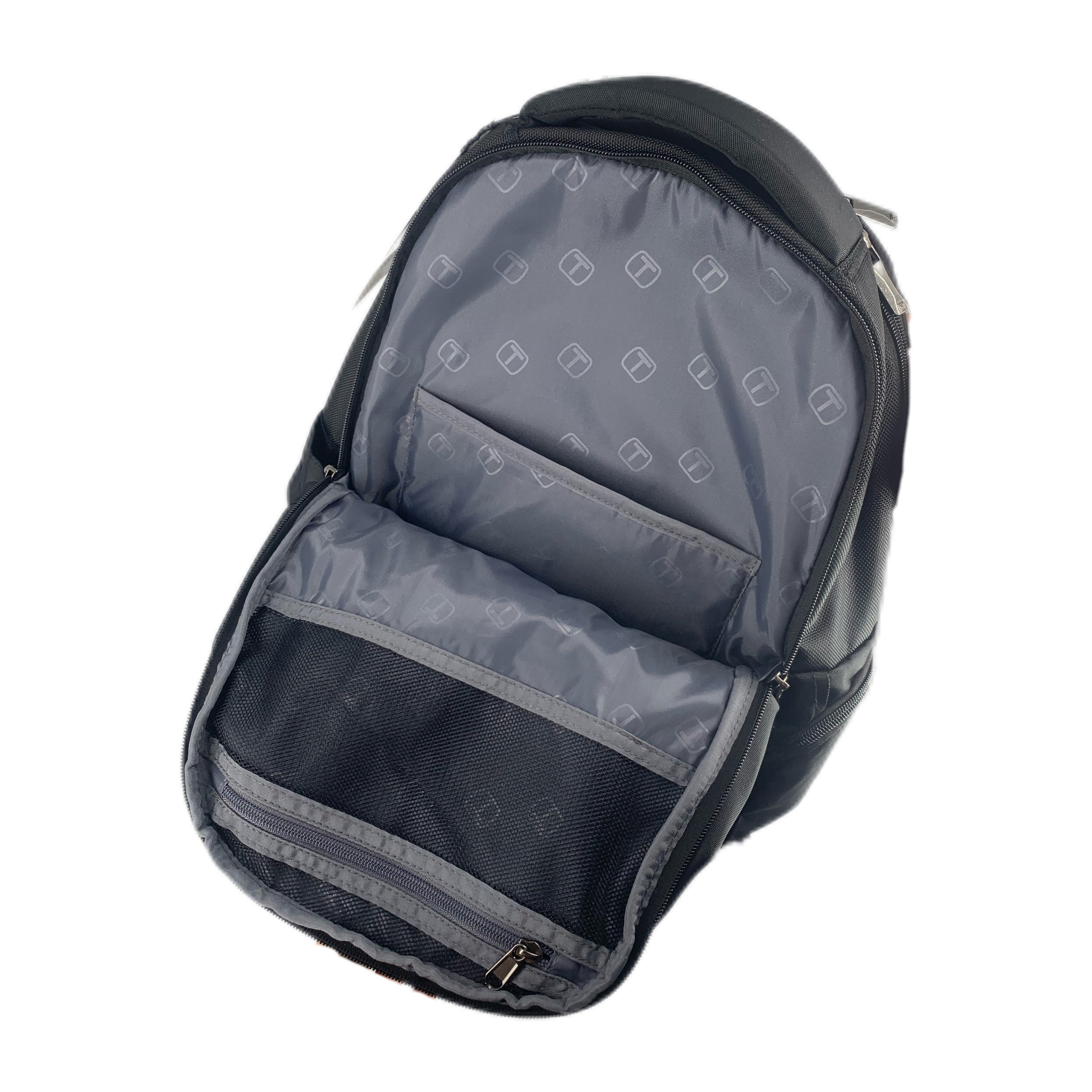 TUCCI Italy TurboPack Backpack – Black, 18", Travel & Work Bag with Laptop Compartment, Air‑Flow Back, Water Bottle Pockets, Multi‑Organizer