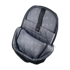 TUCCI Italy Biker 18.9" Backpack – Black, Multi‑Compartment Design, Front Zipper Pocket, Laptop Compartment, Air‑Flow Back Padding