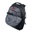 TUCCI Italy TrailTracker 18.5" Backpack – Black, Multi‑Pocket Organizer, Laptop Compartment, Padded Back, Side Bottle Pockets