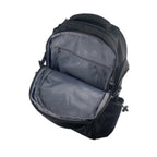 TUCCI Italy HitchHiker 19.7" Backpack – Black, Multi‑Compartment Organizer, Laptop Pocket, Breathable Back, Water Bottle Pockets