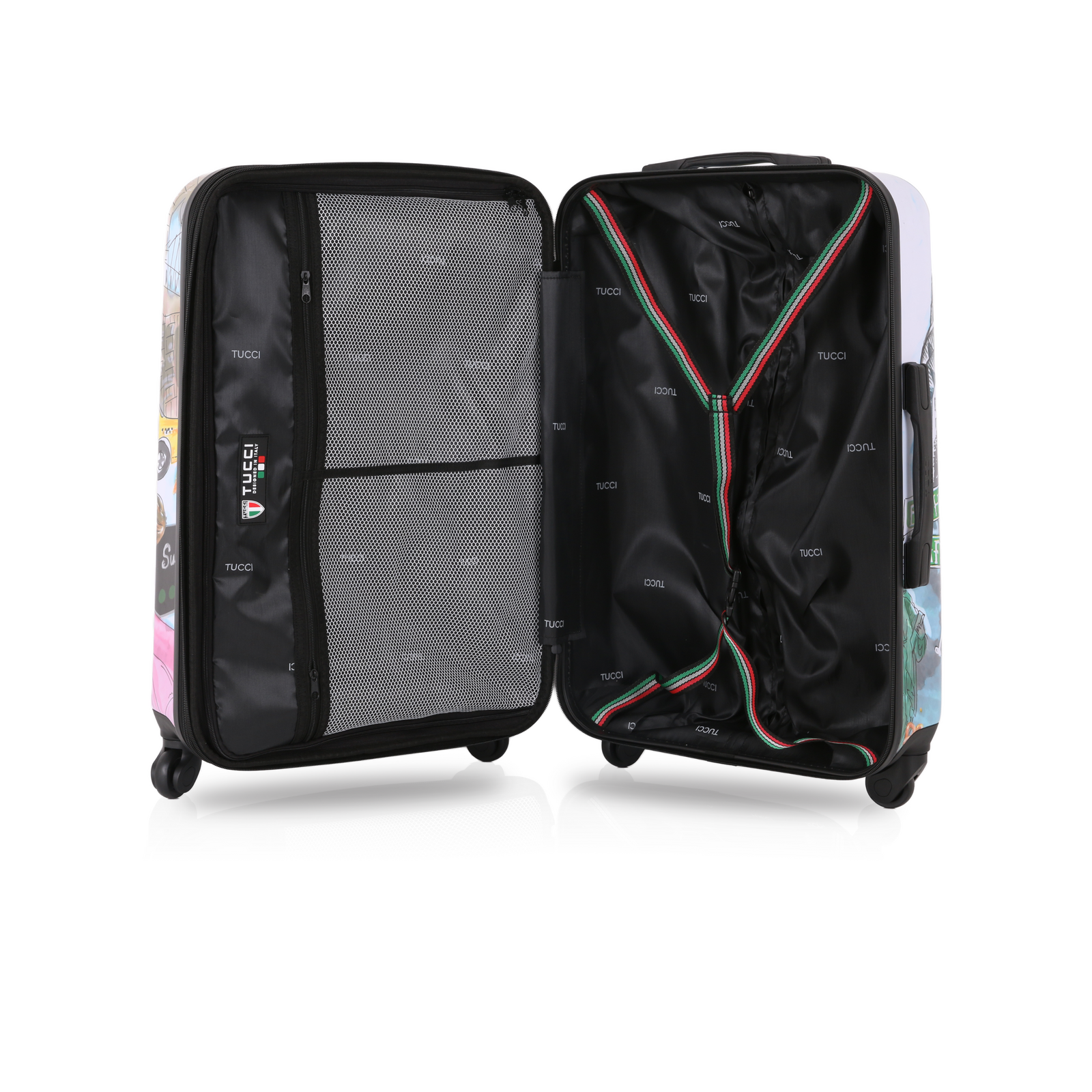 TUCCI Italy NEW YORK LOVE 20" Travel Luggage Suitcase