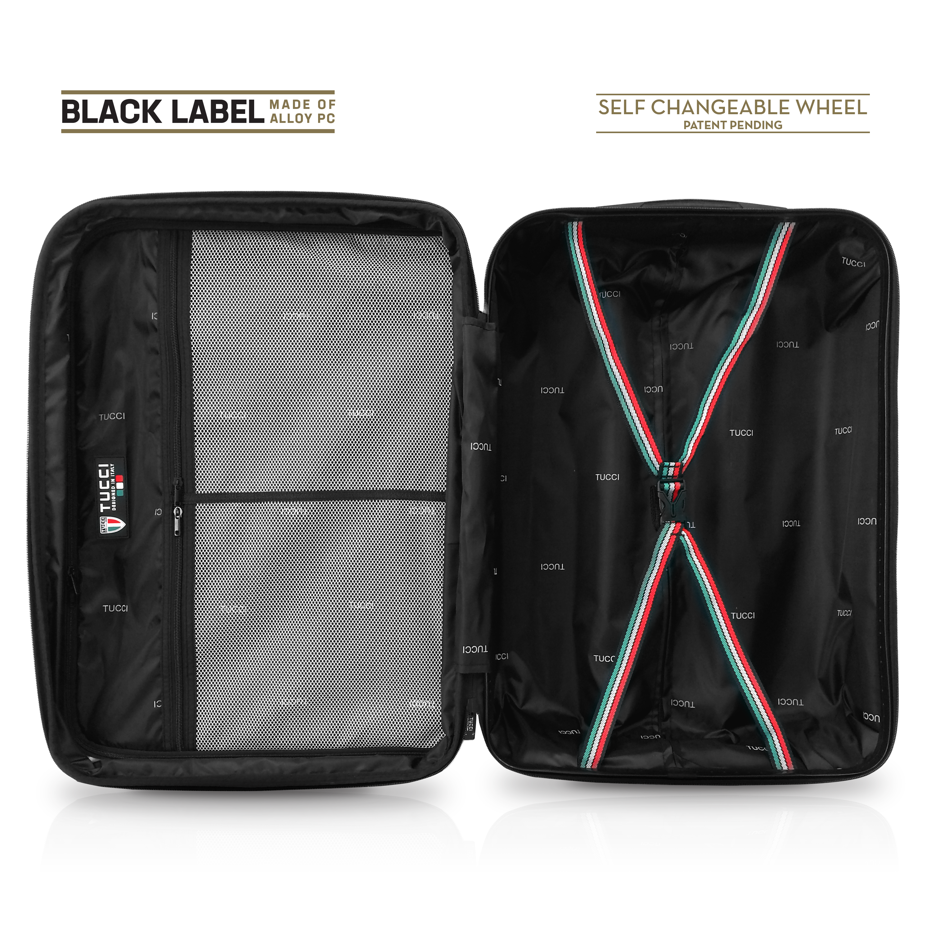 TUCCI Italy LETIZIA (20", 24", 28", 32") Expandable Spinner Wheel Suitcase