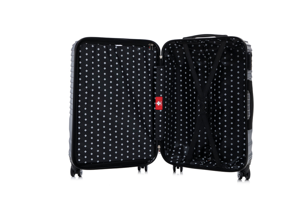 Swiss Traveller Steelara 3-Piece Hardside Spinner Luggage Set, 20/24/28 Inches