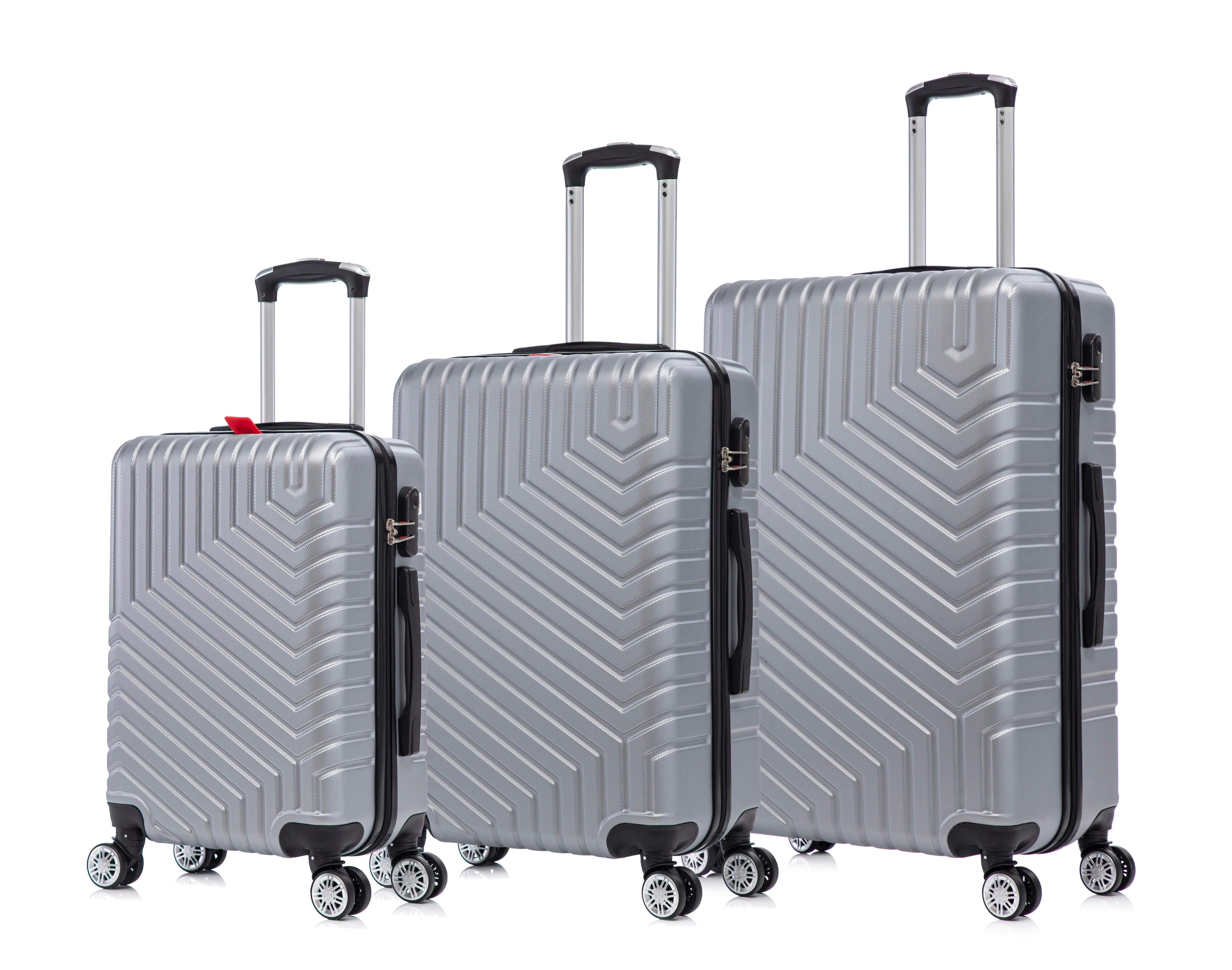 Swiss Traveller Travaro 3-Piece Hardside Spinner Luggage Set, 20/24/28 Inches