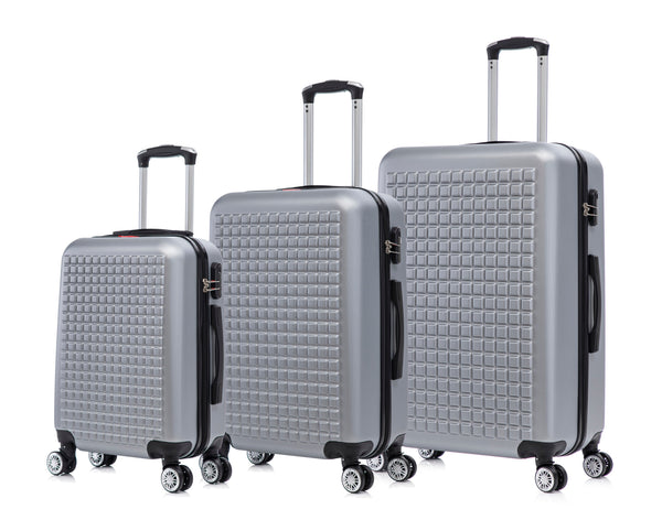 Swiss Traveller Quadric 3-Piece Hardside Spinner Luggage Set, 20/24/28 Inches