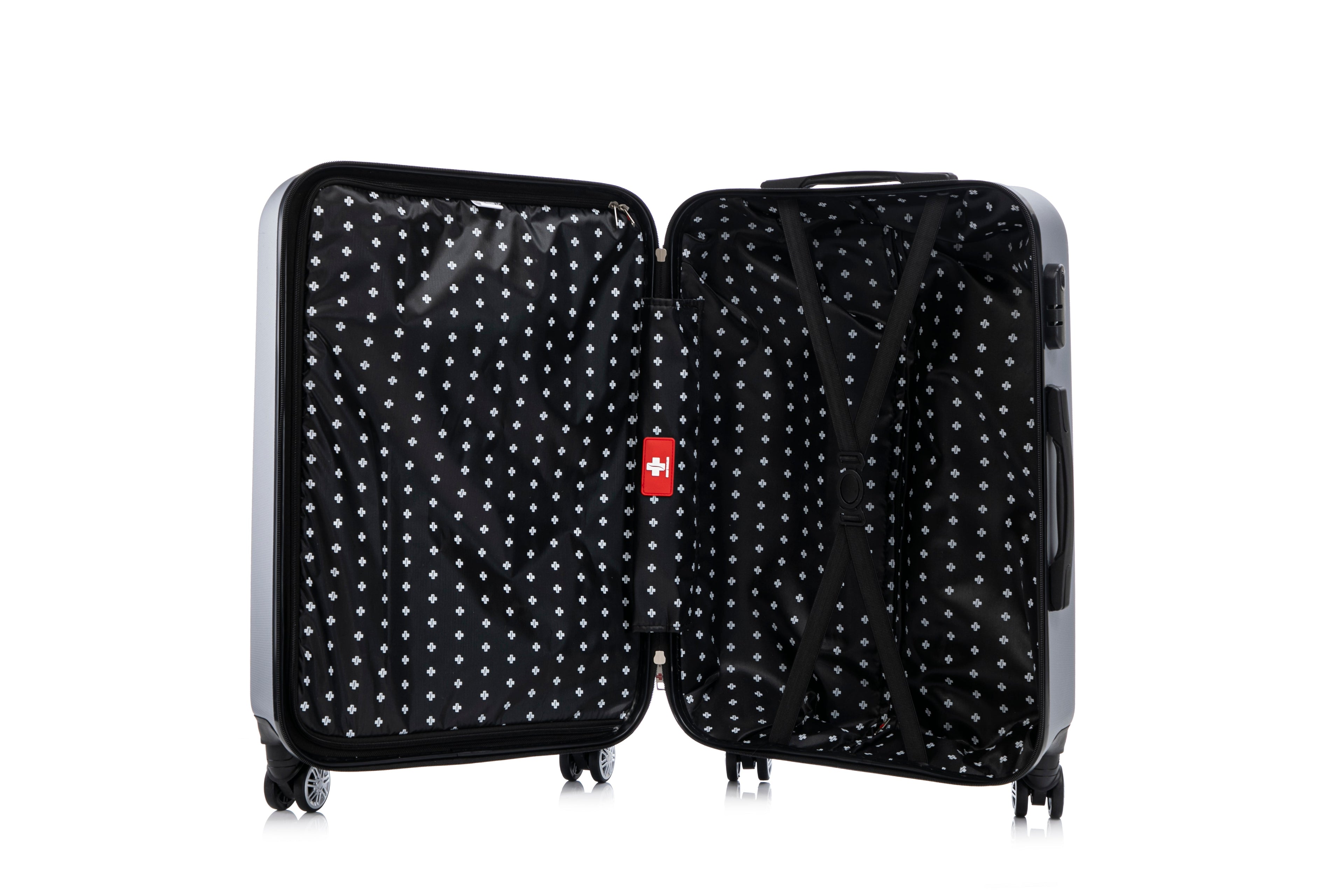Swiss Traveller Quadric 3-Piece Hardside Spinner Luggage Set, 20/24/28 Inches