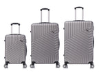 Tucci Primo Italy Resistenza 3-Piece Expandable Hardside Luggage Set with Spinner Wheels & Built-in Lock, Lightweight ABS Suitcases, 20"/26"/30"