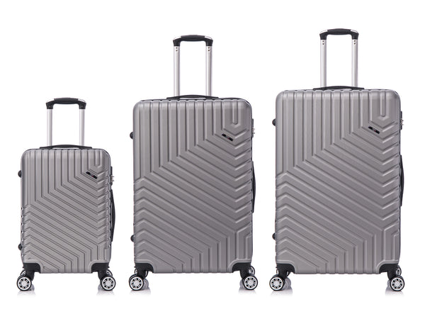 Tucci Primo Italy Resistenza 3-Piece Expandable Hardside Luggage Set with Spinner Wheels & Built-in Lock, Lightweight ABS Suitcases, 20"/26"/30"