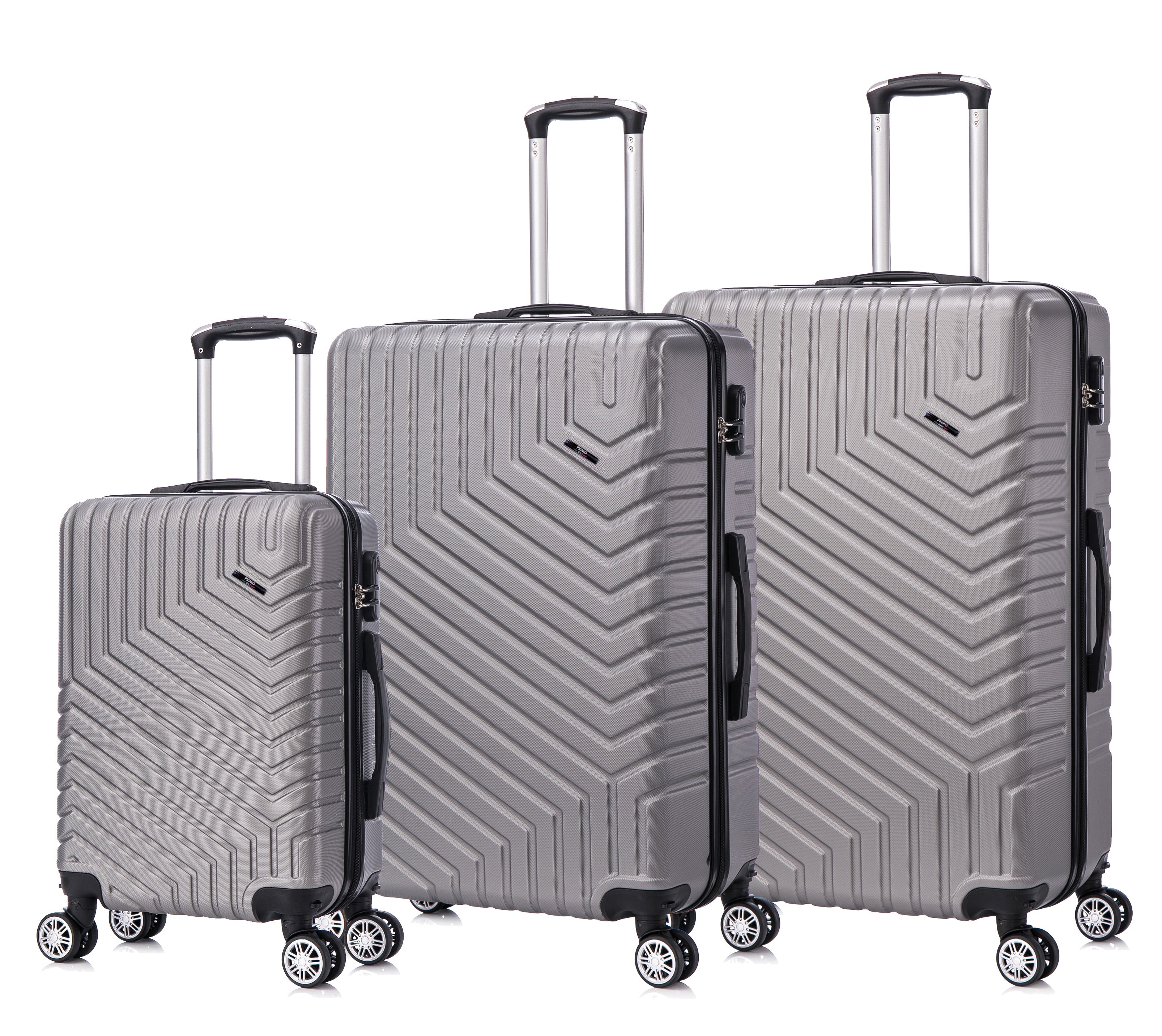 Tucci Primo Italy Resistenza 3-Piece Expandable Hardside Luggage Set with Spinner Wheels & Built-in Lock, Lightweight ABS Suitcases, 20"/26"/30"