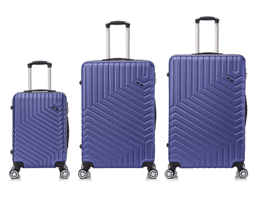 Tucci Primo Italy Resistenza 3-Piece Expandable Hardside Luggage Set with Spinner Wheels & Built-in Lock, Lightweight ABS Suitcases, 20"/26"/30"