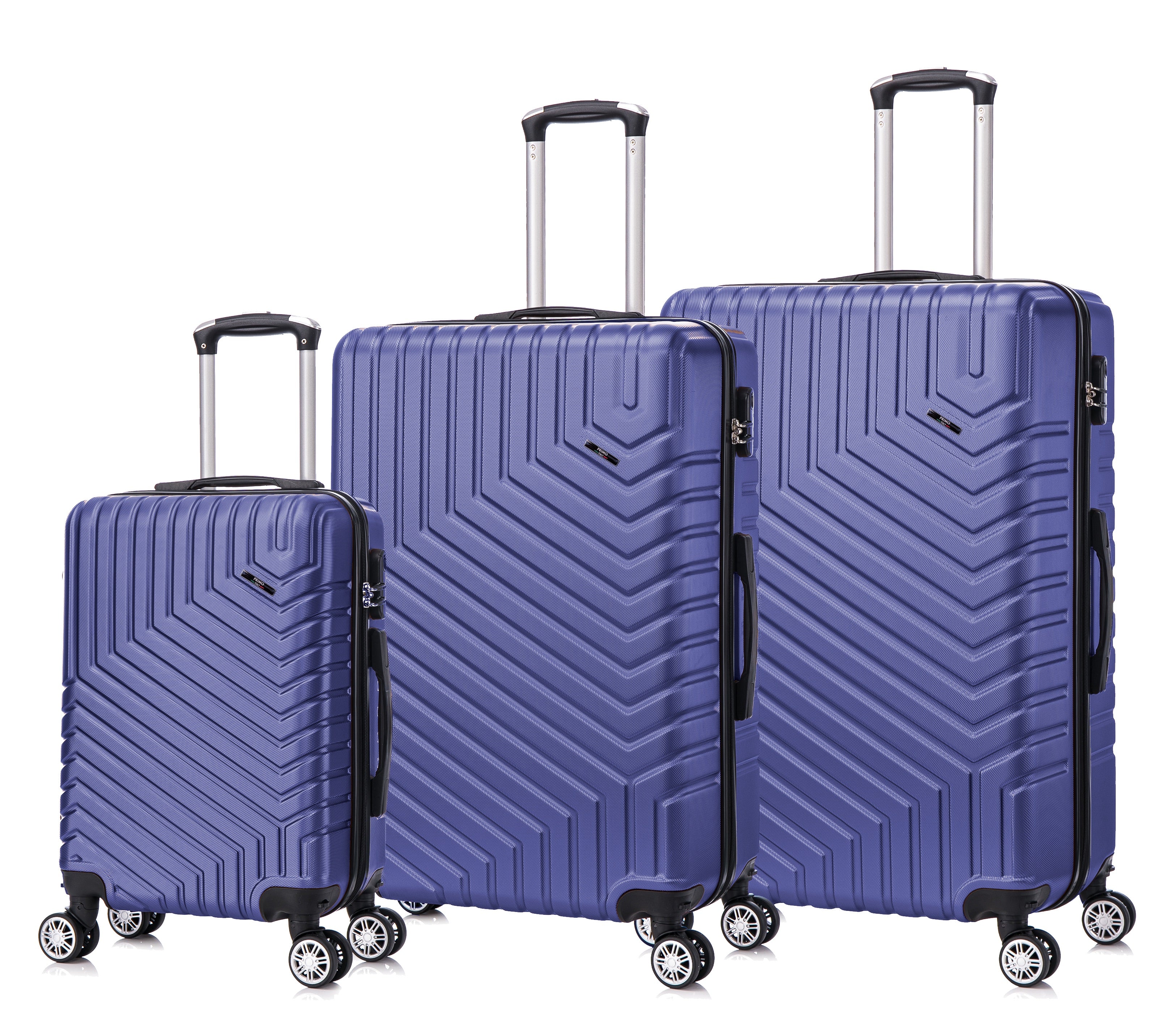 Tucci Primo Italy Resistenza 3-Piece Expandable Hardside Luggage Set with Spinner Wheels & Built-in Lock, Lightweight ABS Suitcases, 20"/26"/30"
