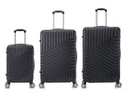 Tucci Primo Italy Resistenza 3-Piece Expandable Hardside Luggage Set with Spinner Wheels & Built-in Lock, Lightweight ABS Suitcases, 20"/26"/30"
