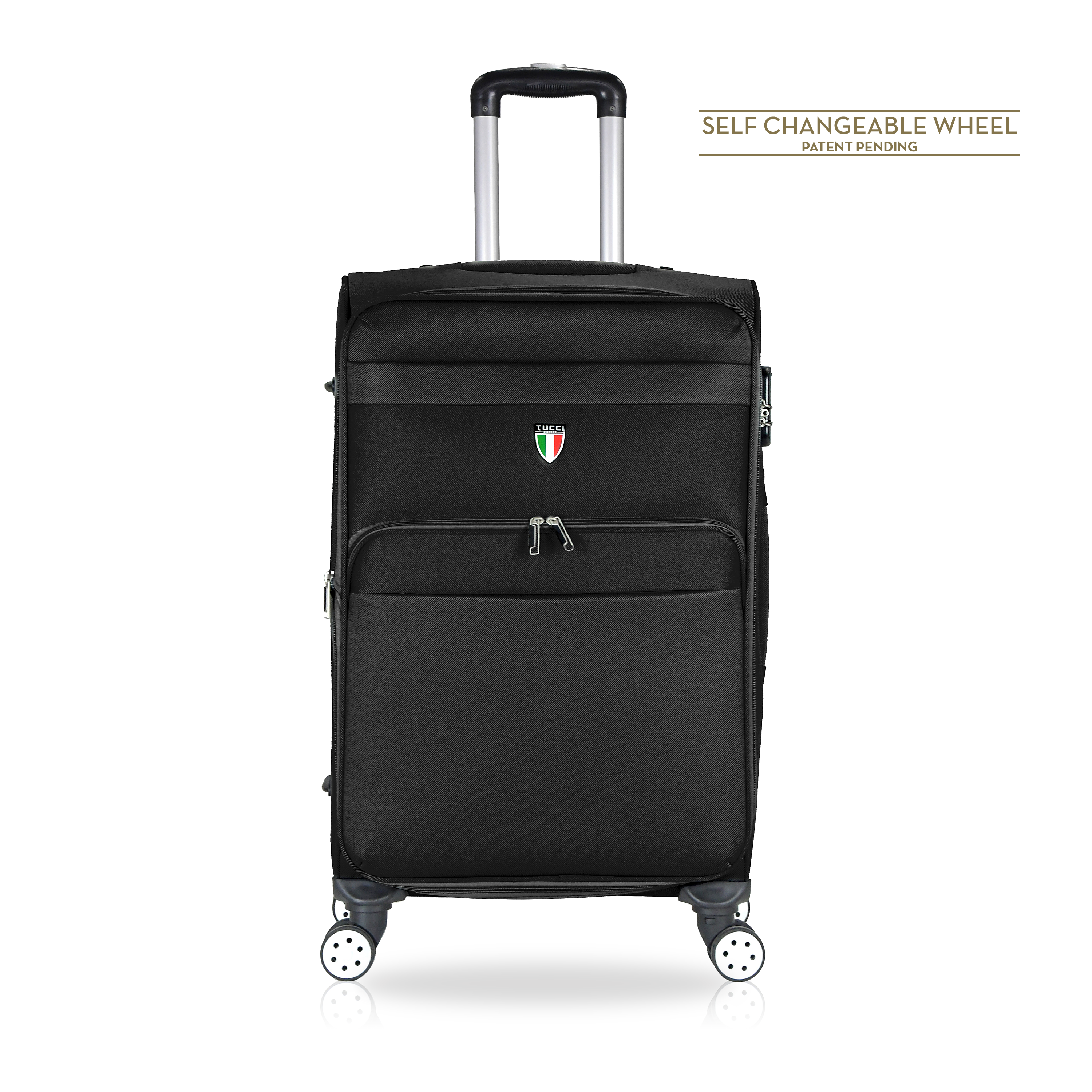 TUCCI Italy MENORI 20" Softside Carry On Suitcase for Travel