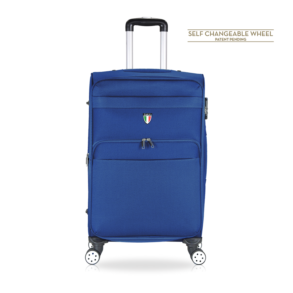 TUCCI Italy MENORI 20" Softside Carry On Suitcase for Travel
