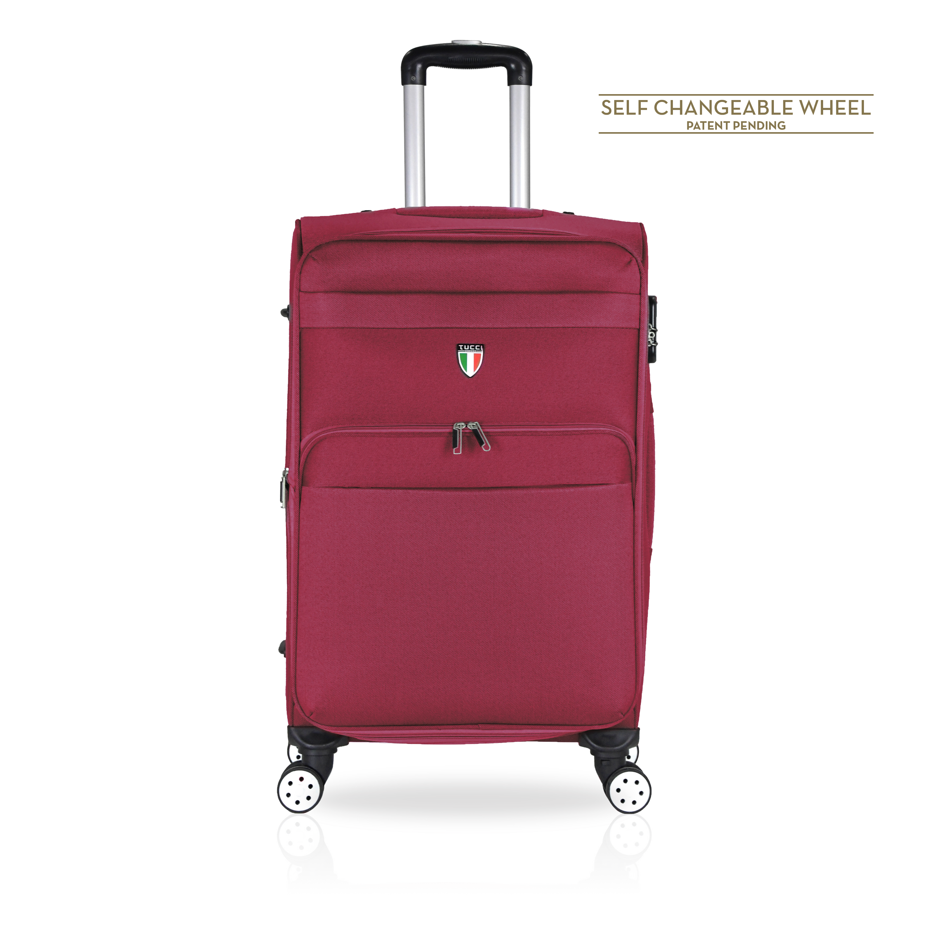 TUCCI Italy MENORI 20" Softside Carry On Suitcase for Travel