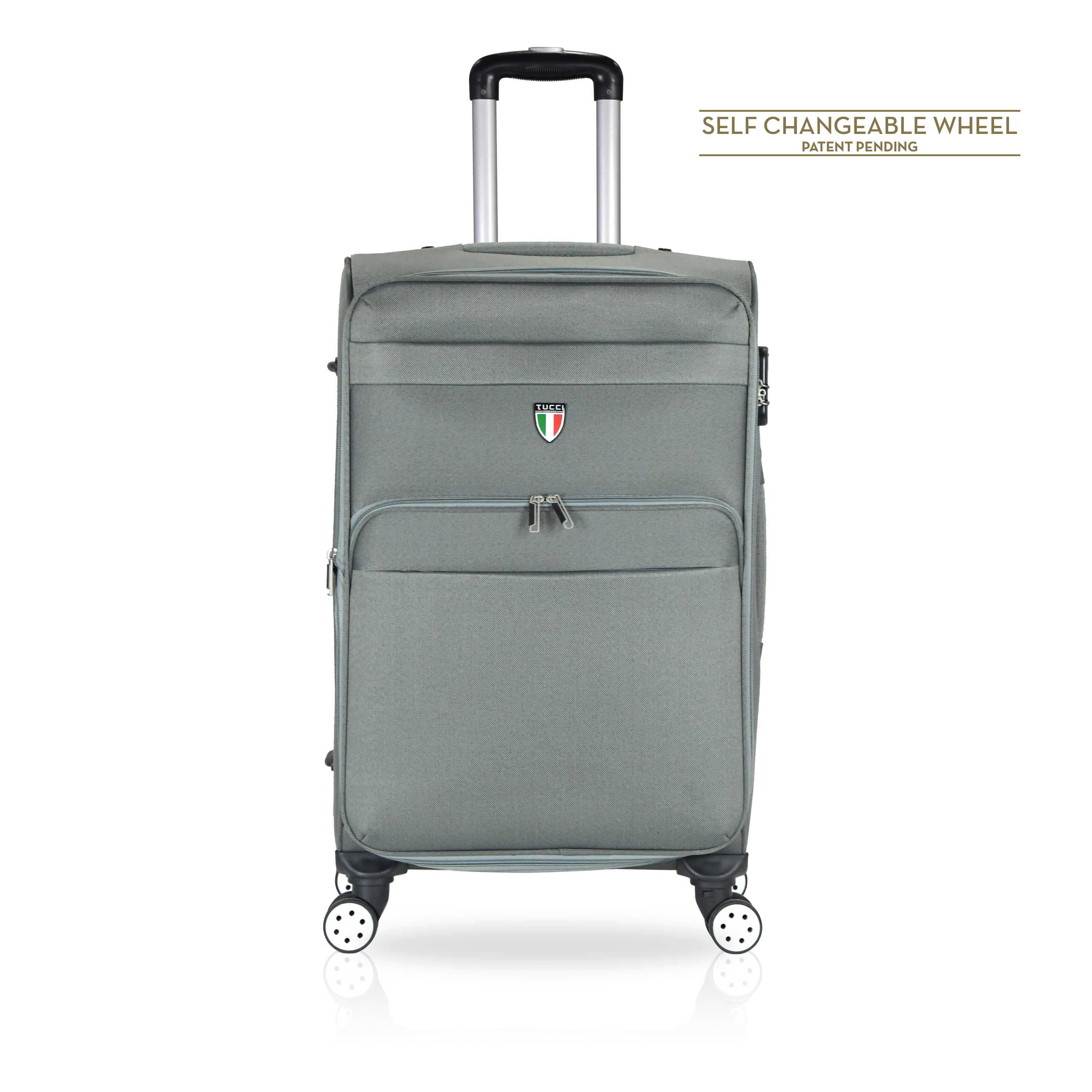 TUCCI Italy MENORI 20" Softside Carry On Suitcase for Travel