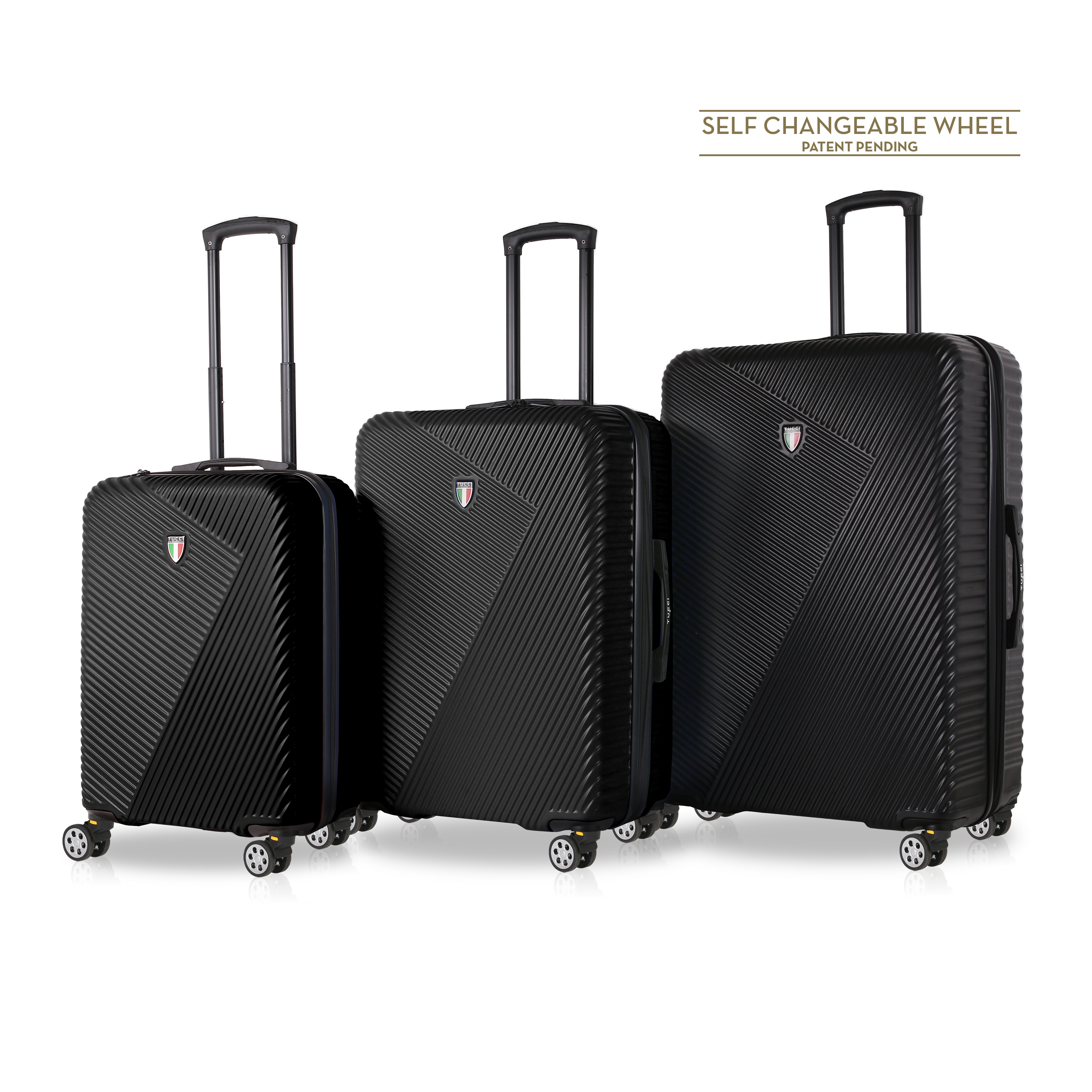 TUCCI Italy TESORO (22", 26", 30") 4-Wheeled Luggage Travel Suitcase