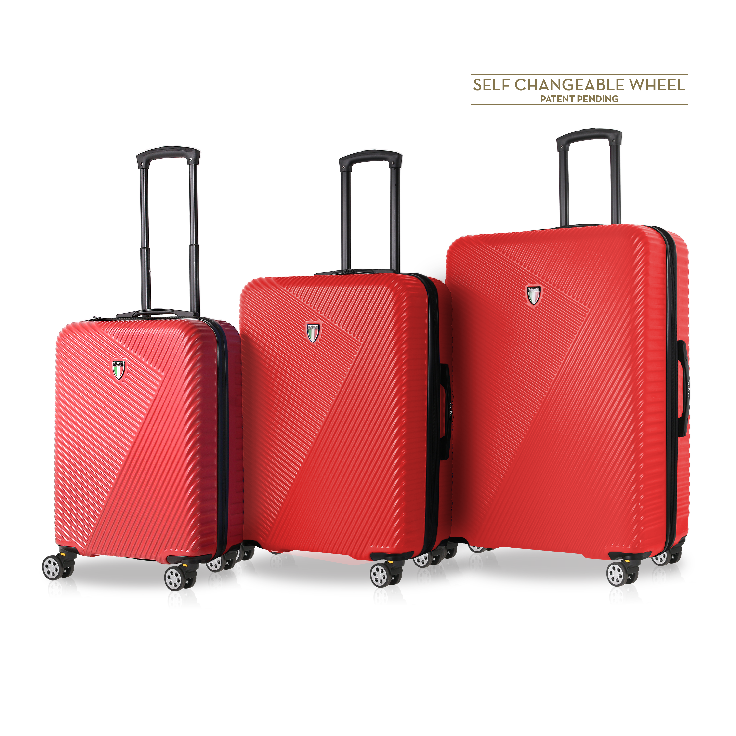 TUCCI Italy TESORO (22", 26", 30") 4-Wheeled Luggage Travel Suitcase