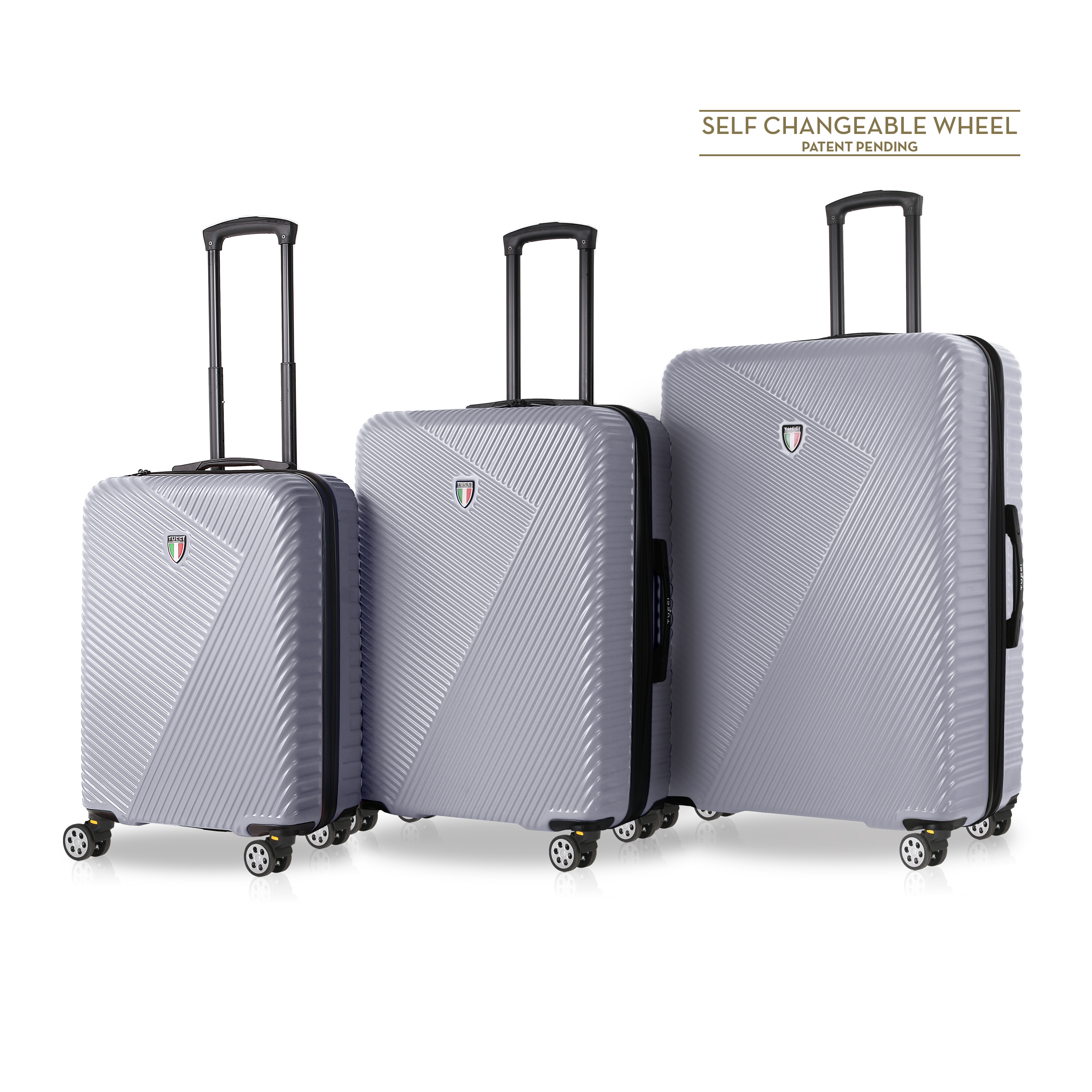 TUCCI Italy TESORO (22", 26", 30") 4-Wheeled Luggage Travel Suitcase