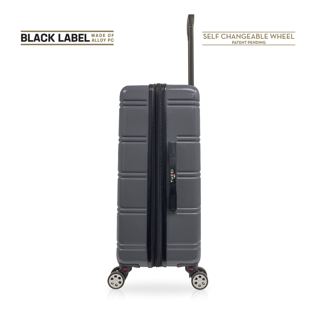 Tucci Black Label Letizia 3-Piece Hardside Spinner Expandable Luggage Set, 20/24/28 Inches