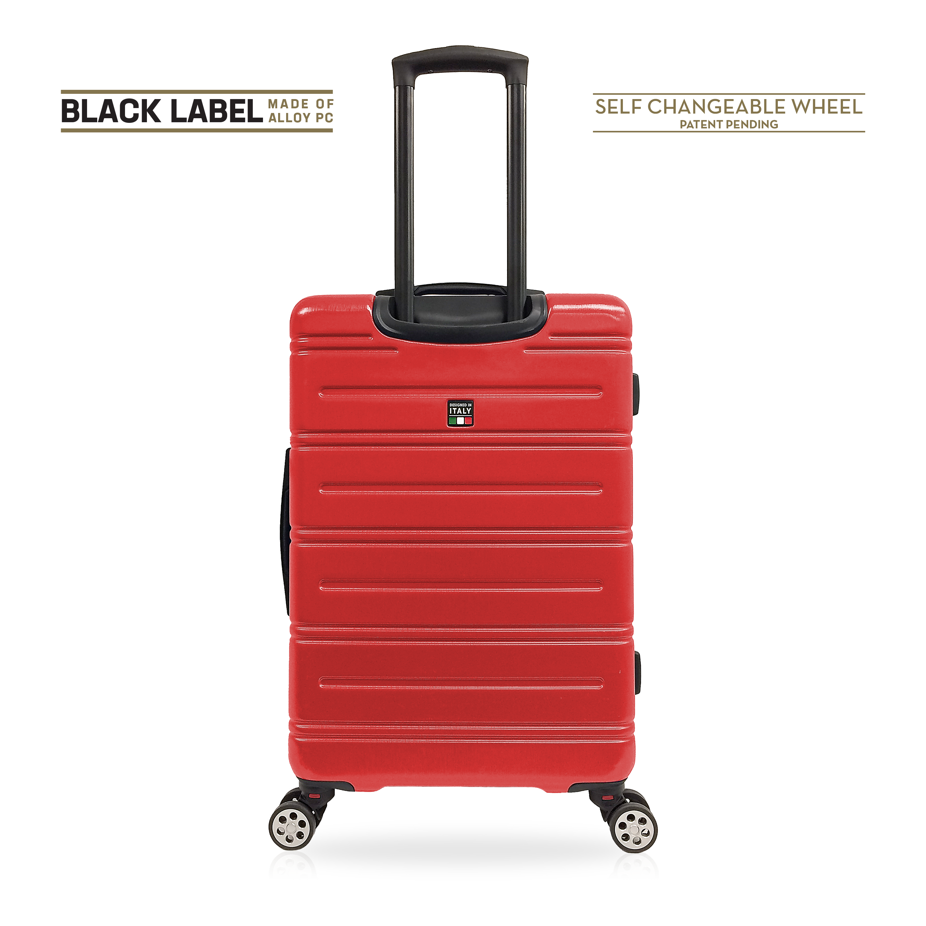 Tucci Black Label Letizia 3-Piece Hardside Spinner Expandable Luggage Set, 20/24/28 Inches