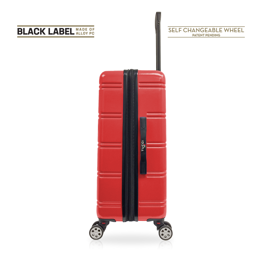 Tucci Black Label Letizia 3-Piece Hardside Spinner Expandable Luggage Set, 20/24/28 Inches