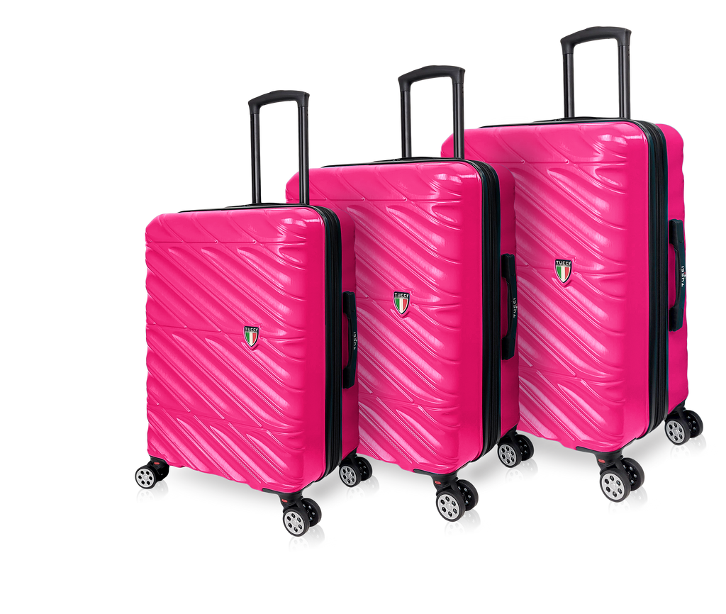 Tucci Black Label Selvatico 3-Piece Hardside Spinner Expandable Luggage Set, 20/24/28 Inches