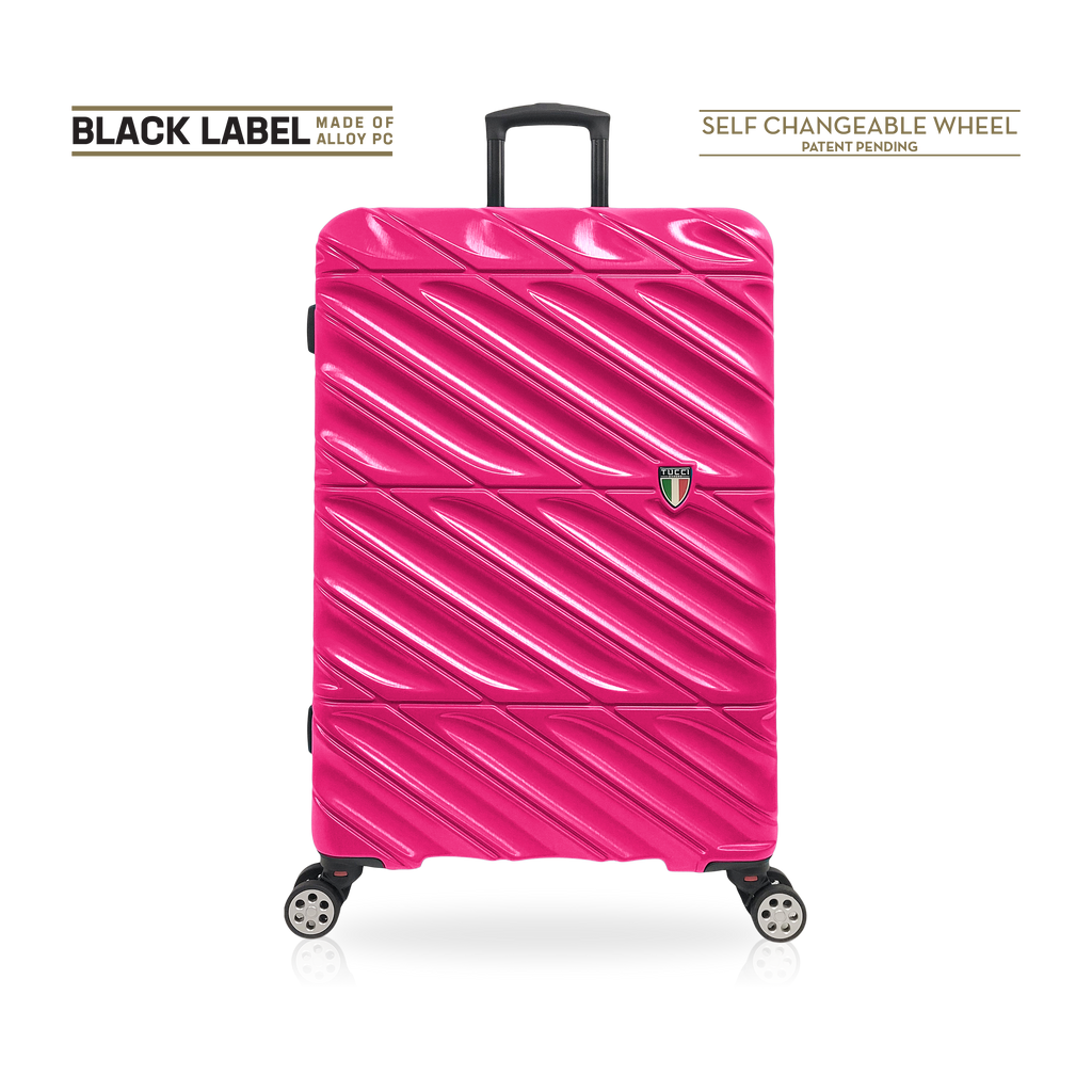 Tucci Black Label Selvatico 3-Piece Hardside Spinner Expandable Luggage Set, 20/24/28 Inches