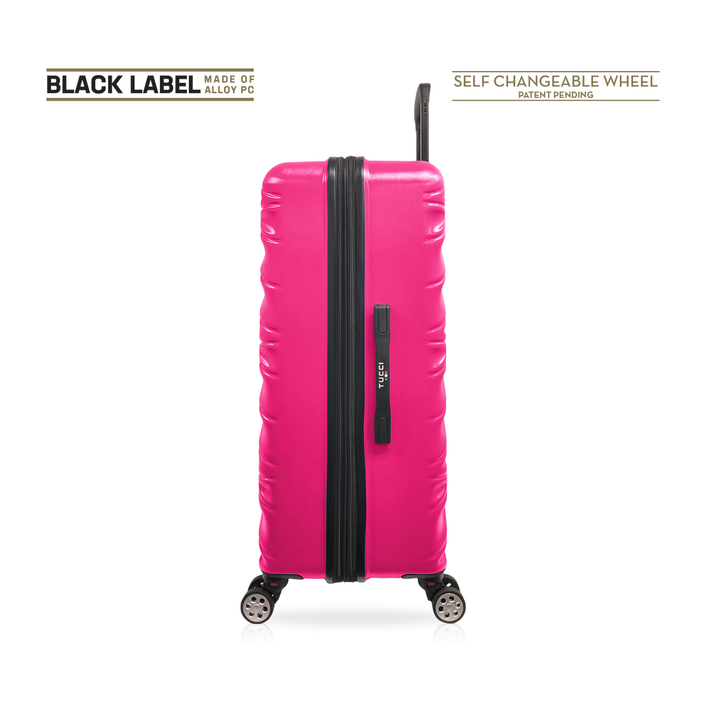 Tucci Black Label Selvatico 3-Piece Hardside Spinner Expandable Luggage Set, 20/24/28 Inches