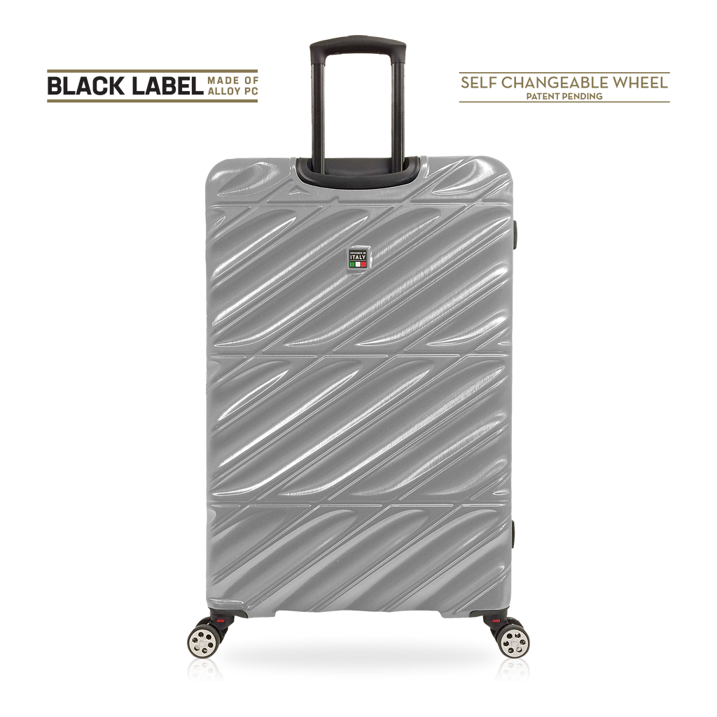 Tucci Black Label Selvatico 3-Piece Hardside Spinner Expandable Luggage Set, 20/24/28 Inches