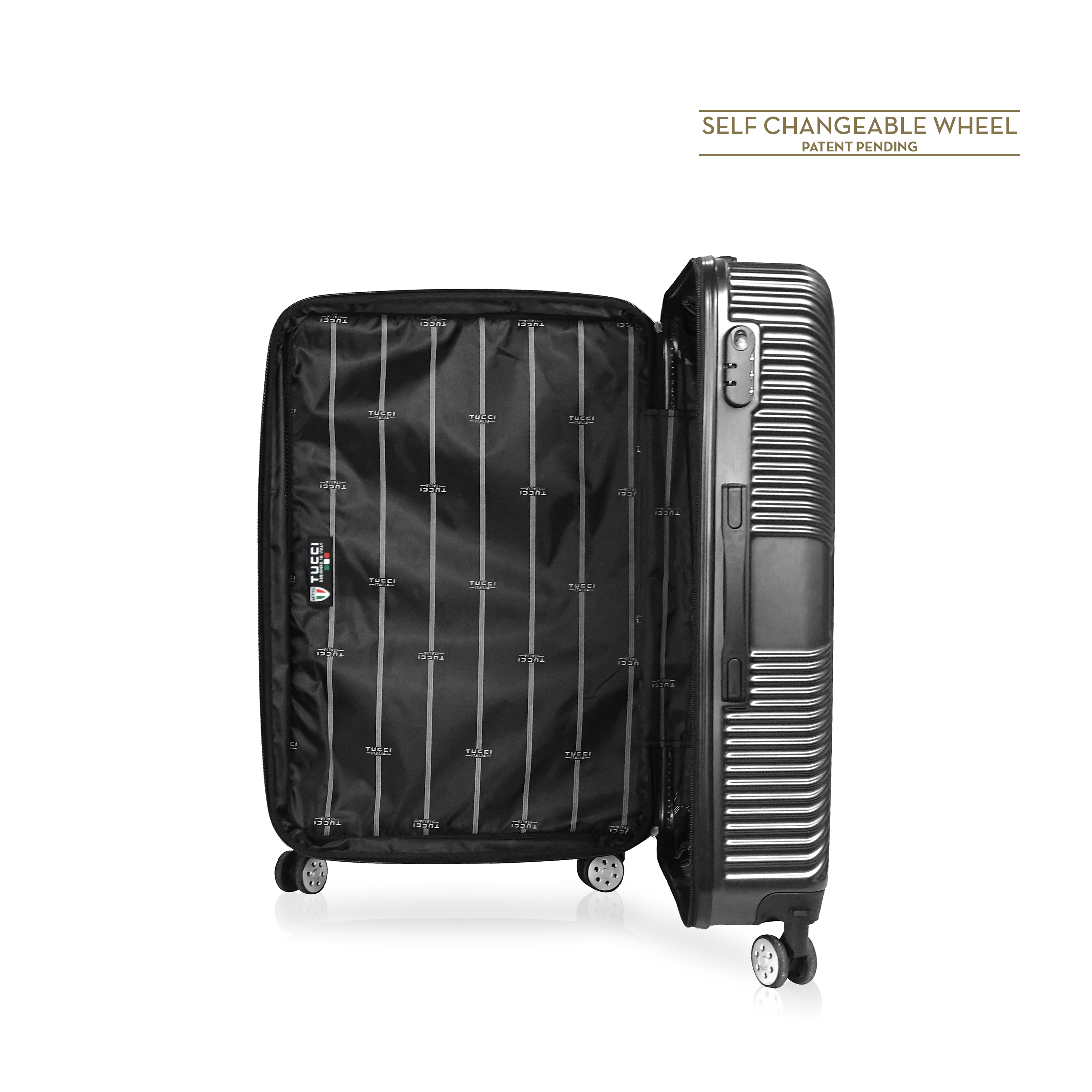 TUCCI Italy SPECIALI 32" Detachable Large Spinner Wheel Suitcase
