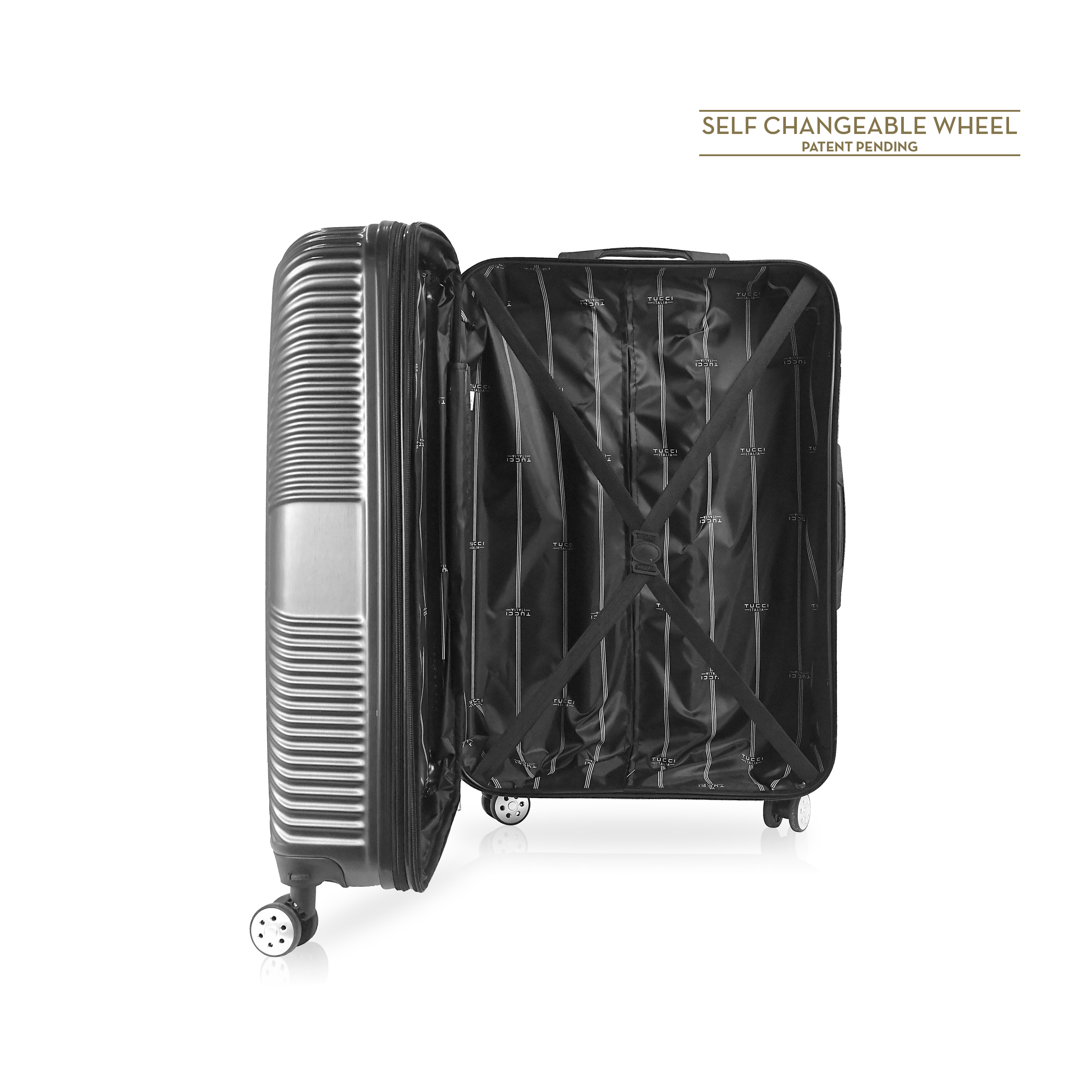 TUCCI Italy SPECIALI 32" Detachable Large Spinner Wheel Suitcase