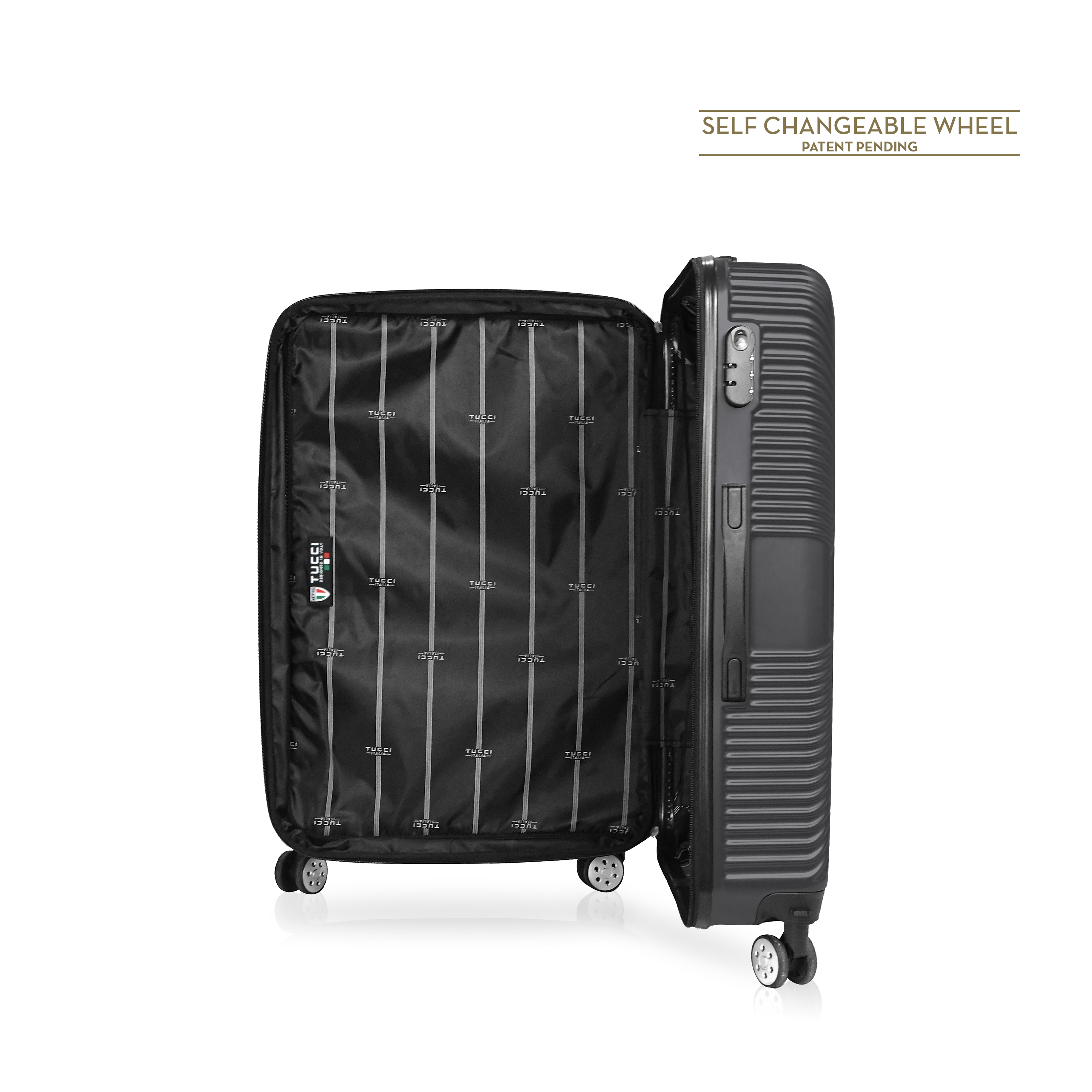 TUCCI Italy SPECIALI 32" Detachable Large Spinner Wheel Suitcase